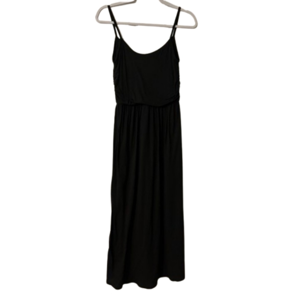 Long Black Casual Dress With Spaghetti Straps Multiple Sizes Available